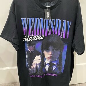 Black Wednesday Addams Graphic T-Shirt